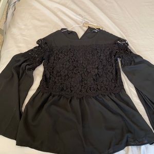 Black lace flowy top